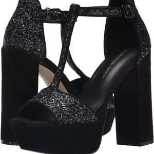 Rebecca Minkoff Women's Rosa Heel Platform Pump Sparkle Glitter Size 8.5